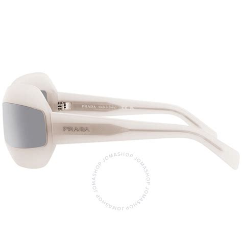 Prada Light Grey Silver Mirror Irregular Ladies 